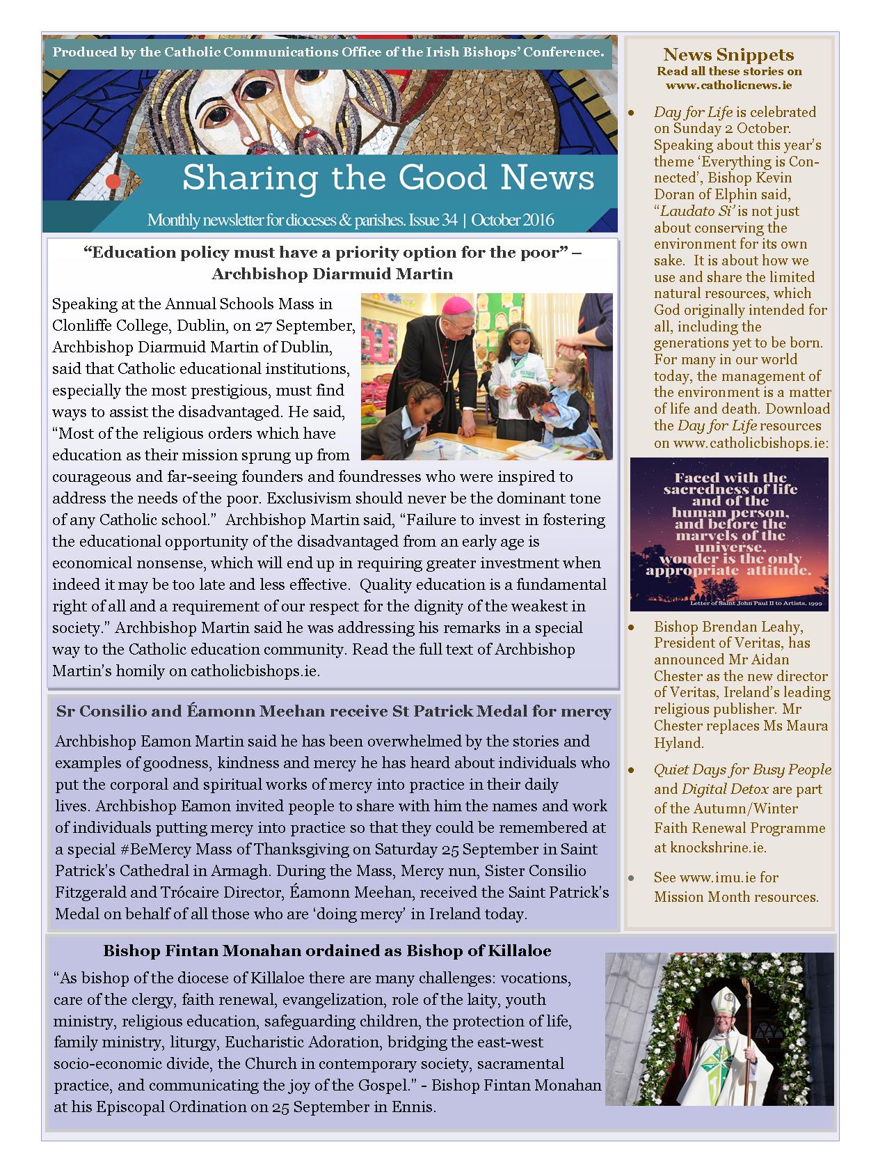 Sharing the Good News - Issue 34 October 2016 - Kandle